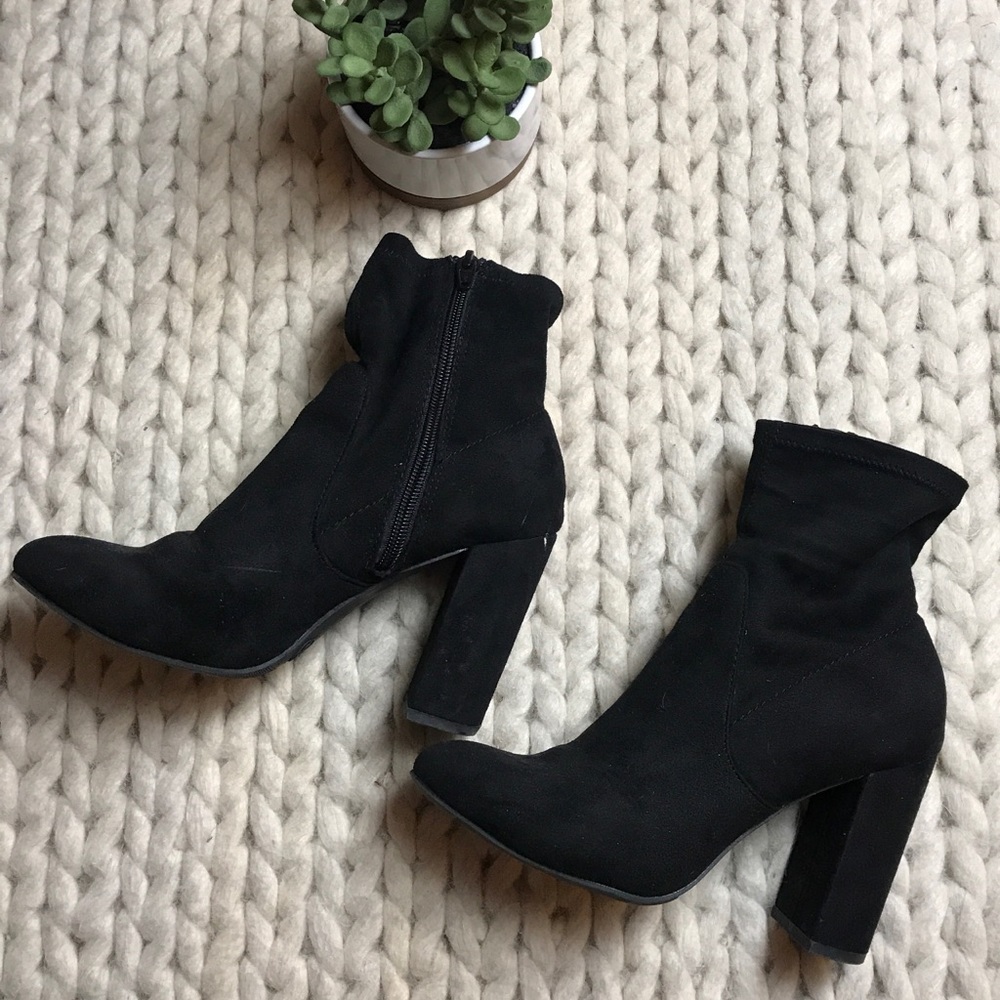 EUC Black Sock Booties